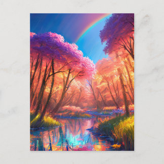 Postal Río Pacífico de un hermoso bosque