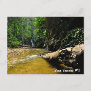 Postal Río Paria y cascada, Trinidad W.I.