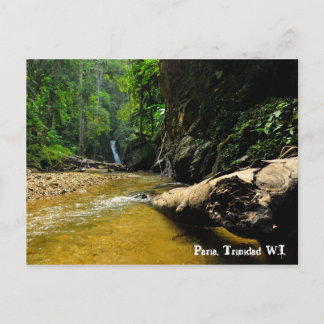 Postal Río Paria y cascada, Trinidad W.I.