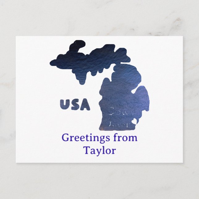 Postal Río Personalizado al sur de Michigan (Anverso)
