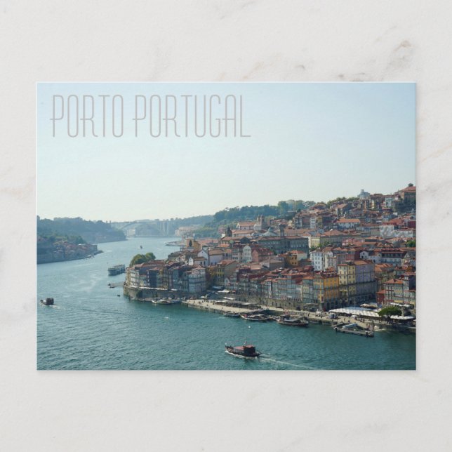 Postal Río Porto Portugal Douro (Anverso)