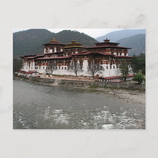 Postal río punakha dzong (Anverso)