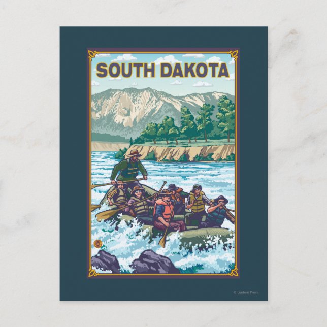 Postal Río RaftingSouth Dakota (Anverso)