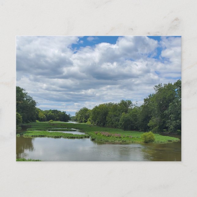 Postal Río Raisin, Monroe, Michigan (Anverso)