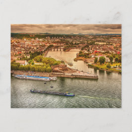 Postal Río Rin, Alemania Hermosa Vista