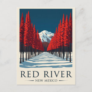 Postal Río Rojo Nuevo México Viaje Vintage