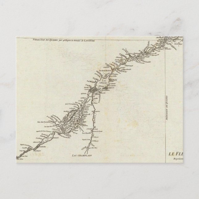 Postal Río San Lorenzo en Canadá (Anverso)