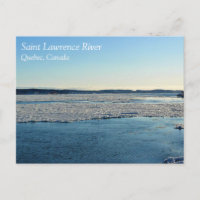 Río San Lorenzo en invierno, Quebec, Canadá