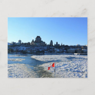 Postal Río San Lorenzo y Ciudad Vieja de Quebec, Quebec