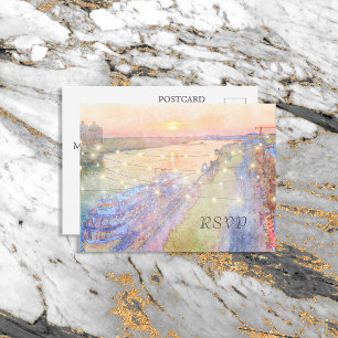 Postal Río Savannah Sunset Watercolor RSVP