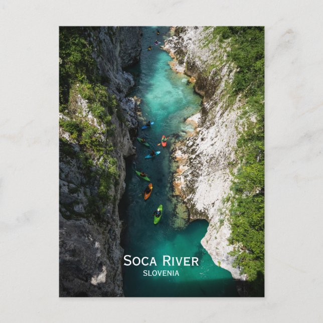 Postal Río Soca en Kobarid, Eslovenia. Cuento de hadas al (Anverso)