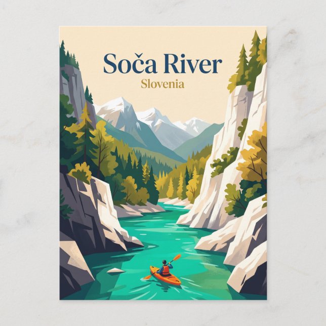 Postal Río Soča, Eslovenia (Anverso)