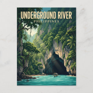 Postal Río subterráneo de Puerto Princesa Filipinas