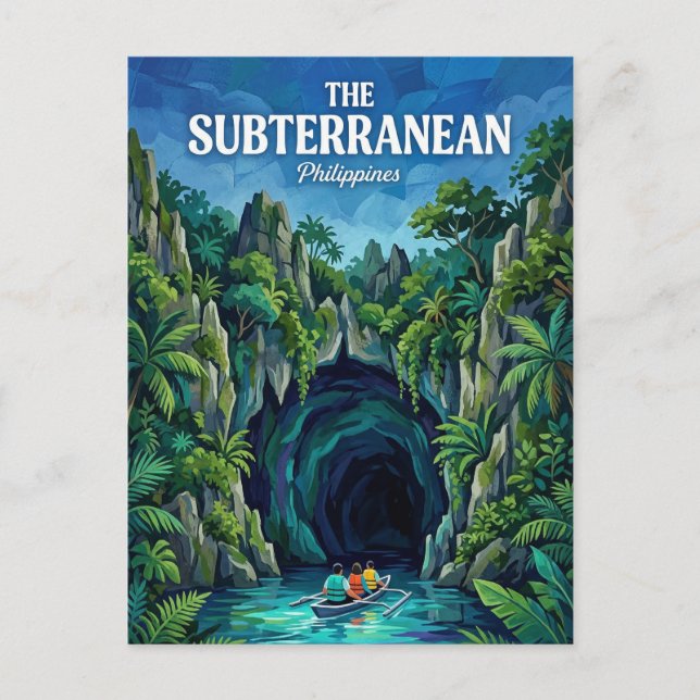 Postal Río Subterráneo Filipinas (Anverso)