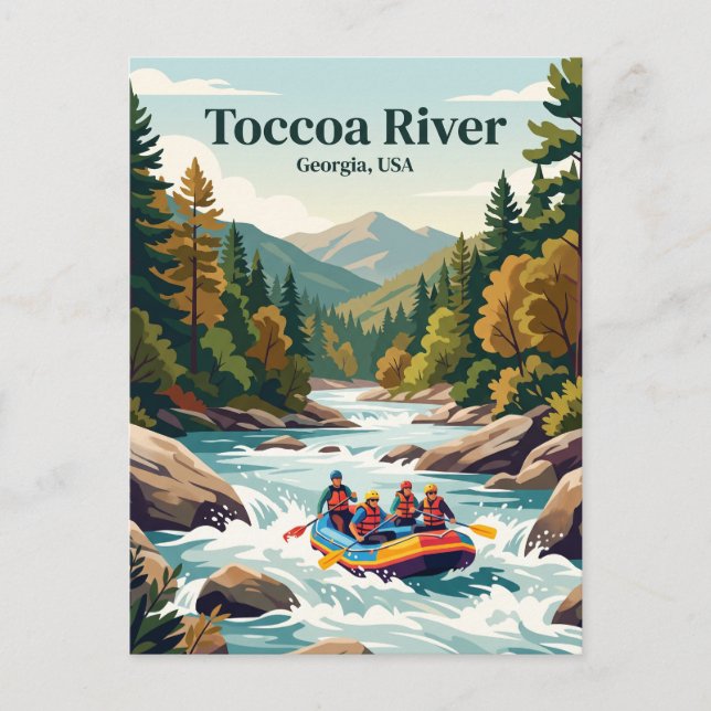 Postal Río Toccoa, Georgia, EE. UU. (Anverso)