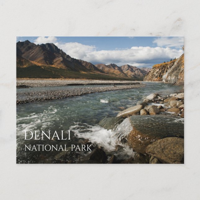 Postal Río Tolkat, Parque Nacional Denali, Alaska (Anverso)