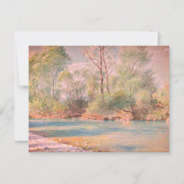 Postal Río Traunstein en el camino a Empfig, Baviera: