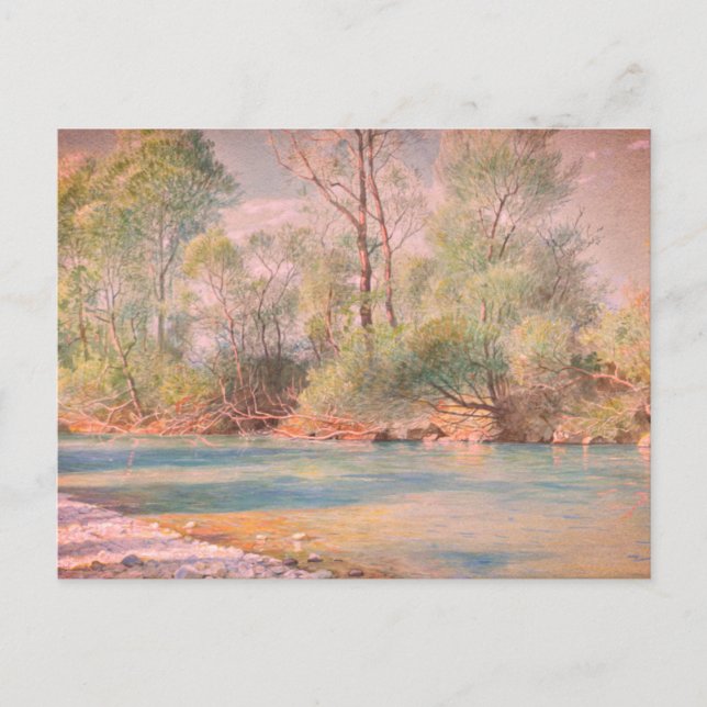 Postal Río Traunstein en el camino a Empfig, Baviera: (Anverso)