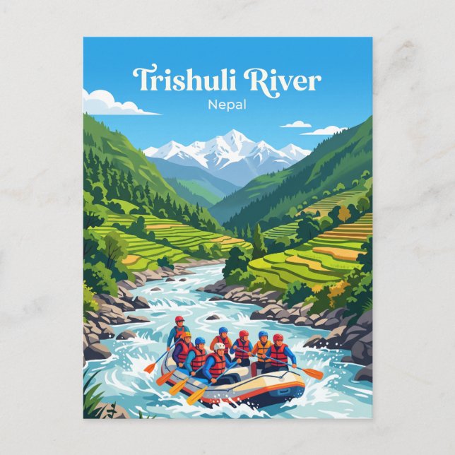 Postal Río Trishuli Nepal (Anverso)