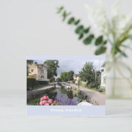 Postal Río Trosa pintoresco, Suecia