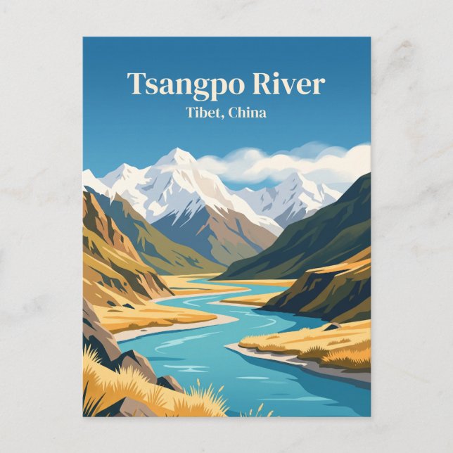 Postal Río Tsangpo China (Anverso)