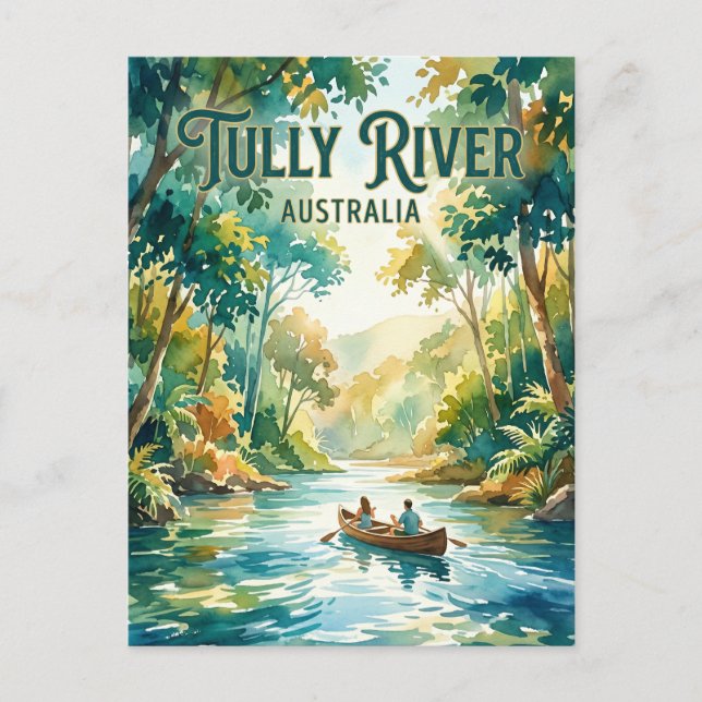 Postal Río Tully Australia (Anverso)