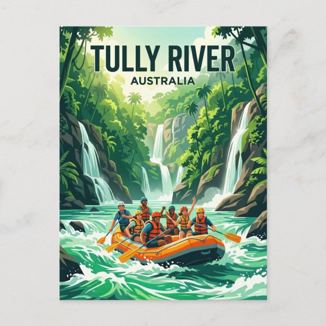 Postal Río Tully Australia (Anverso)