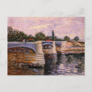 Postal Río Van Gogh Seine con Pont del Grande Jette