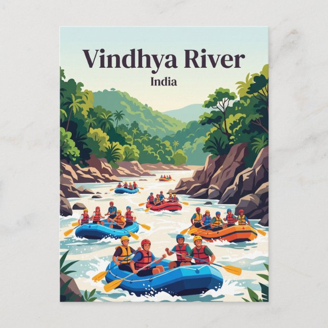 Postal Río Vindhya, India (Anverso)