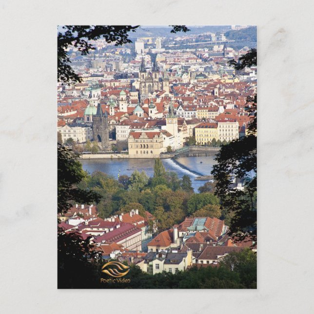 Postal Río Vltava Praga (Anverso)