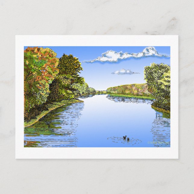 Postal Río Wabash (Anverso)