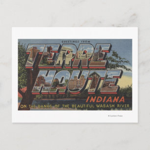 Postal Río Wabash - Escenas de letras grandes