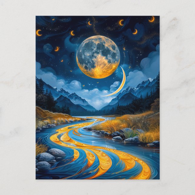 Postal Río y bosques (Anverso)