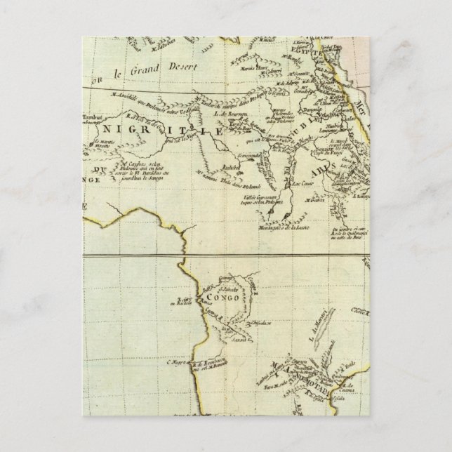 Postal Río y montañas de África (Anverso)