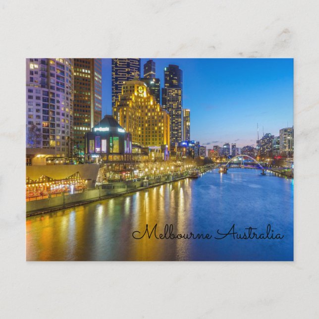 Postal Río Yarra de Australia en Melbourne (Anverso)