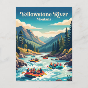 Postal Río Yellowstone Montana, EE. UU.