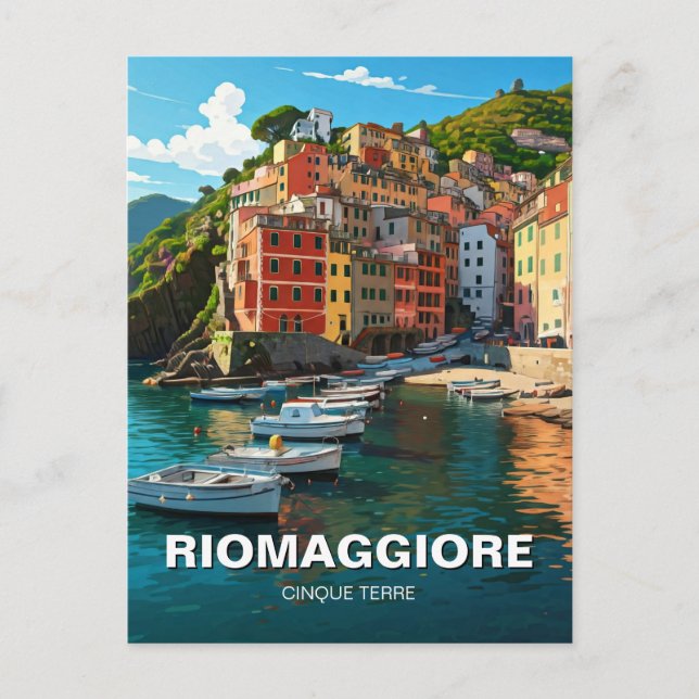 Postal Riomaggiore, Cinqua Terra Magnet (Anverso)