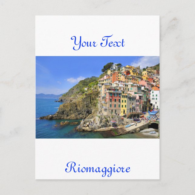 Postal Riomaggiore, Cinqueterre (Anverso)