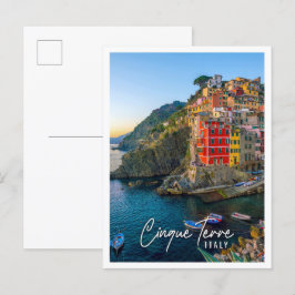 Postal Riomaggiore la primera ciudad de Cinque Terre