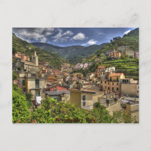 Postal Riomaggiore. Viaje a Italia