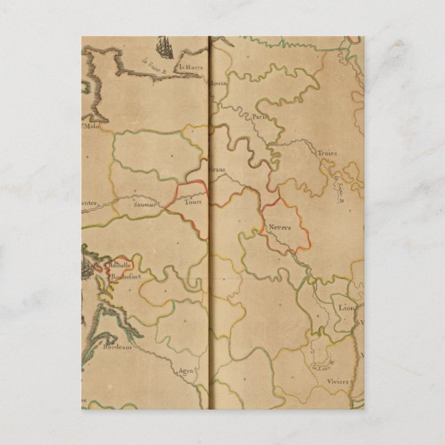 Postal Ríos de Francia (Anverso)