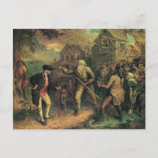 Postal Rip Van Winkle en la Plaza del Pueblo (Anverso)