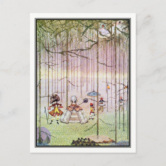 Postal Riquet con el Tuft de Harry Clarke (Anverso)