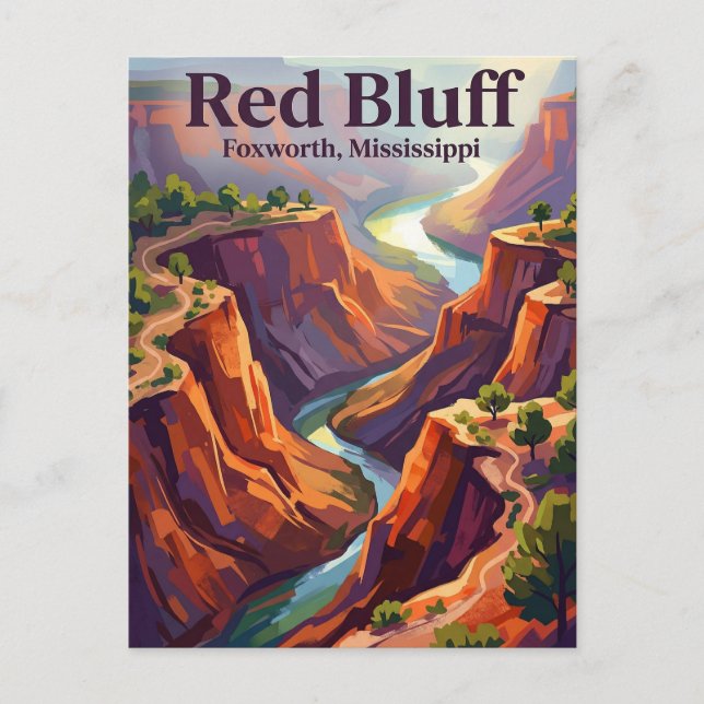 Postal Risco Rojo Mississippi (Anverso)
