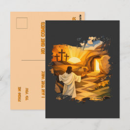 Postal Risen Jesus Empty Tomb 3D Papercut Easter Postcard