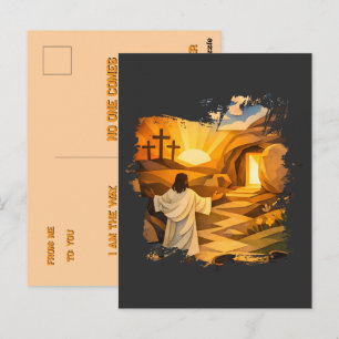 Postal Risen Jesus Empty Tomb 3D Papercut Easter Postcard