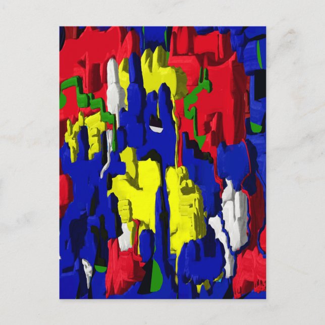 Postal Risse im Blau, abstrakt (Anverso)