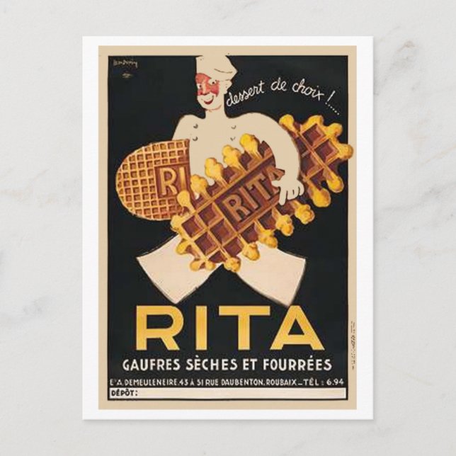 Postal Rita Biscuits Vintage Ad (Anverso)