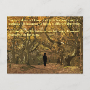 Postal ritmo de tambor espiritual de Henry David Thoreau