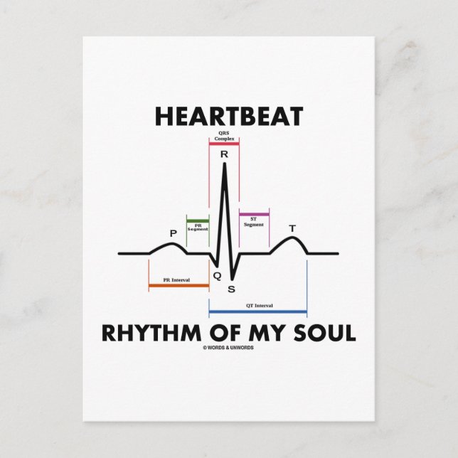 Postal Ritmo Del Latido De Mi Alma (ECG/EKG) (Anverso)